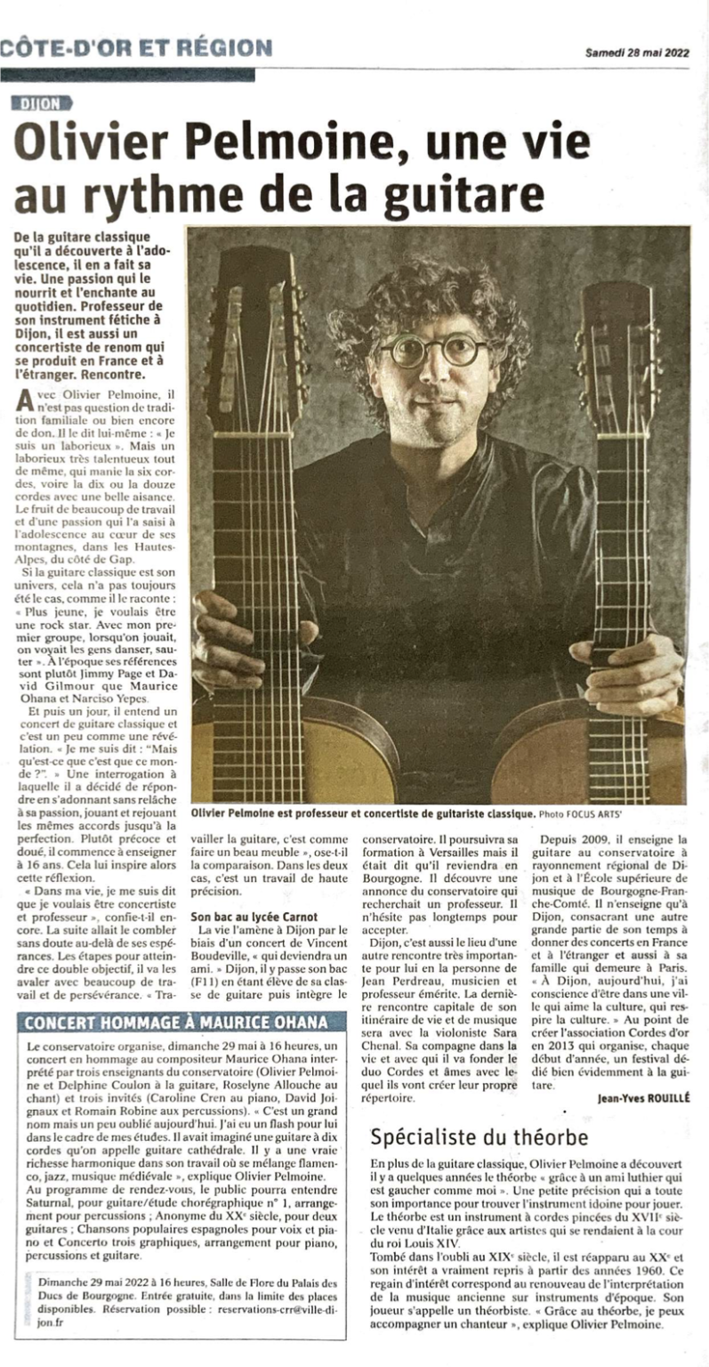 nouveau CD « La Guitare de Maurice Ohana » Olivier Pelmoine